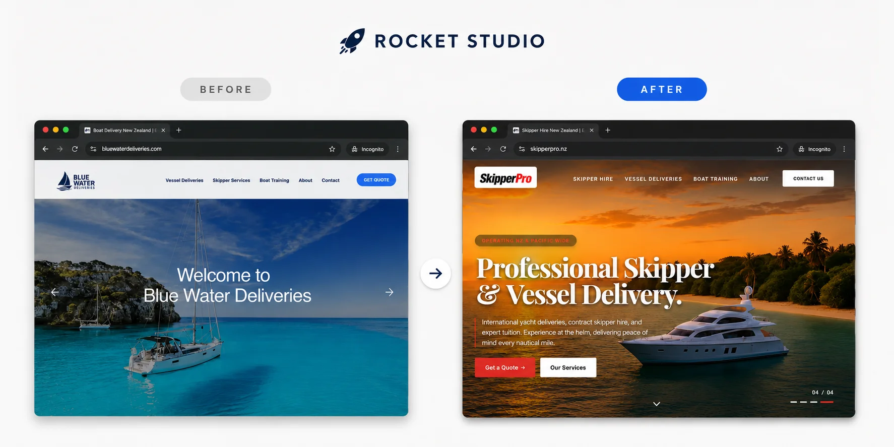 SkipperPro Transformation Before and After